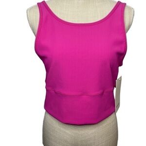 Lululemon Power Pivot Sonic Pink Ribbed Tank Top NWT size 12 New